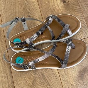 Snake print sandals